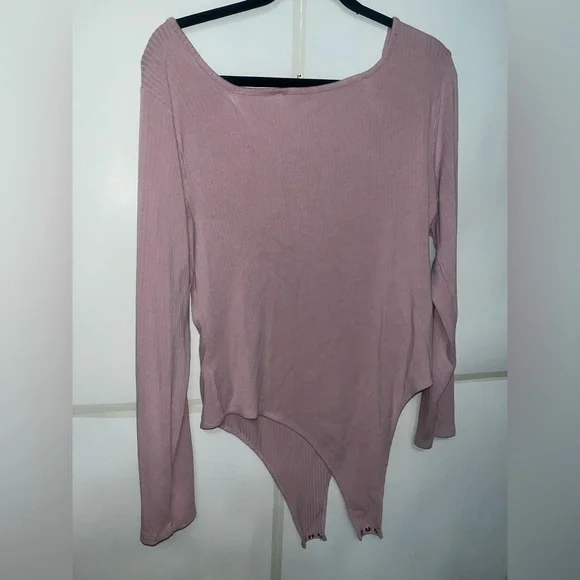 Arizona Jean Company Mauve Long Sleeve Bodysuit - Picture 2 of 3